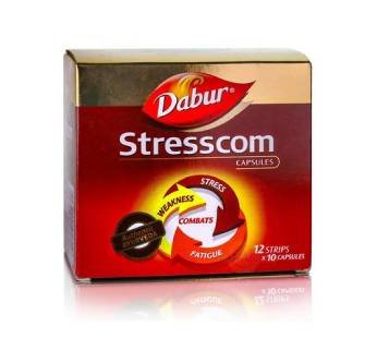 Stresscom, Powerful Anti-Stress Ayurvedic Remedy, 120 caps, Dabur